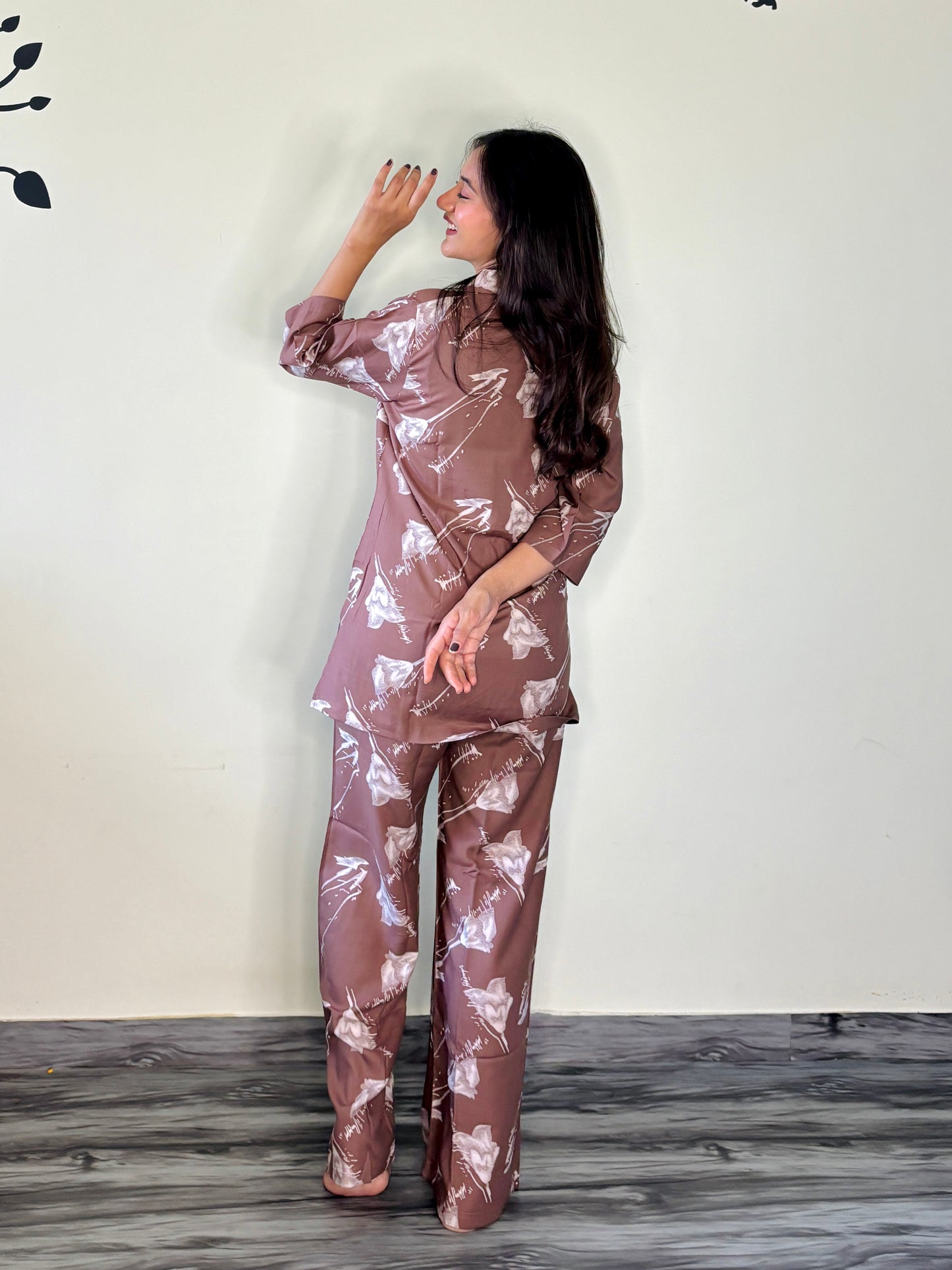 MOCHA MEADOW DRIFT RAYON CO-ORD SET