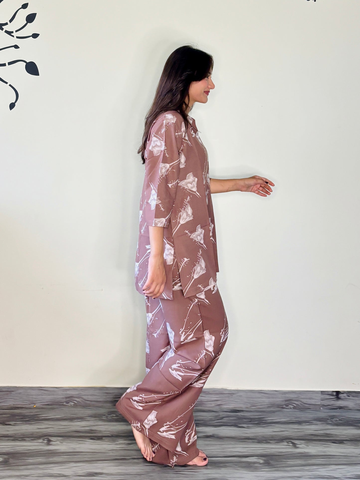 MOCHA MEADOW DRIFT RAYON CO-ORD SET