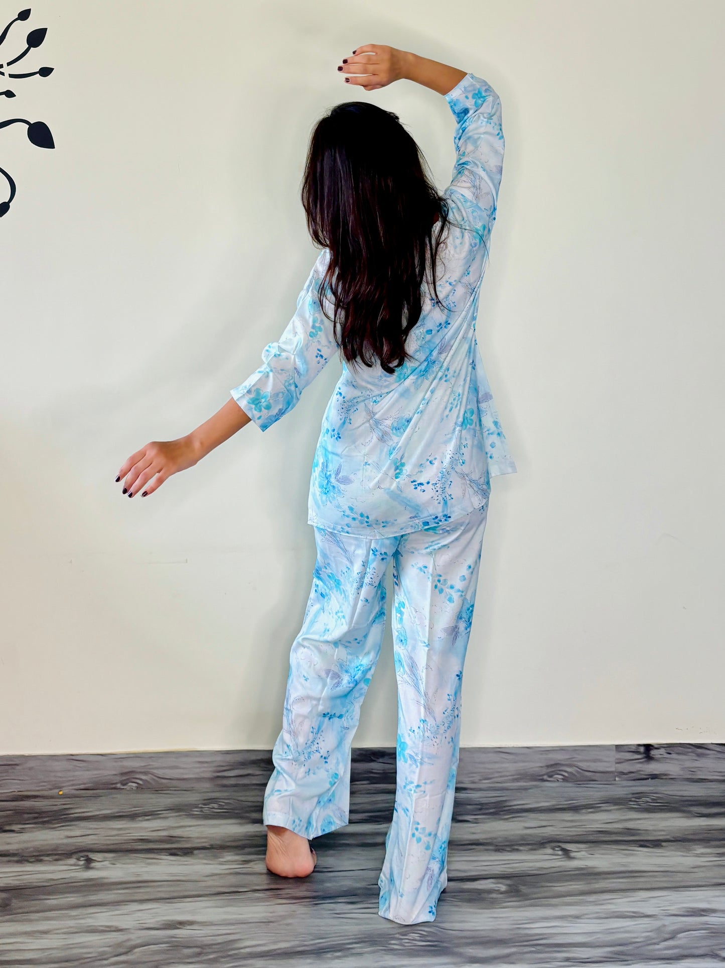 SKY WHITE BREEZE RAYON CO-ORD SET