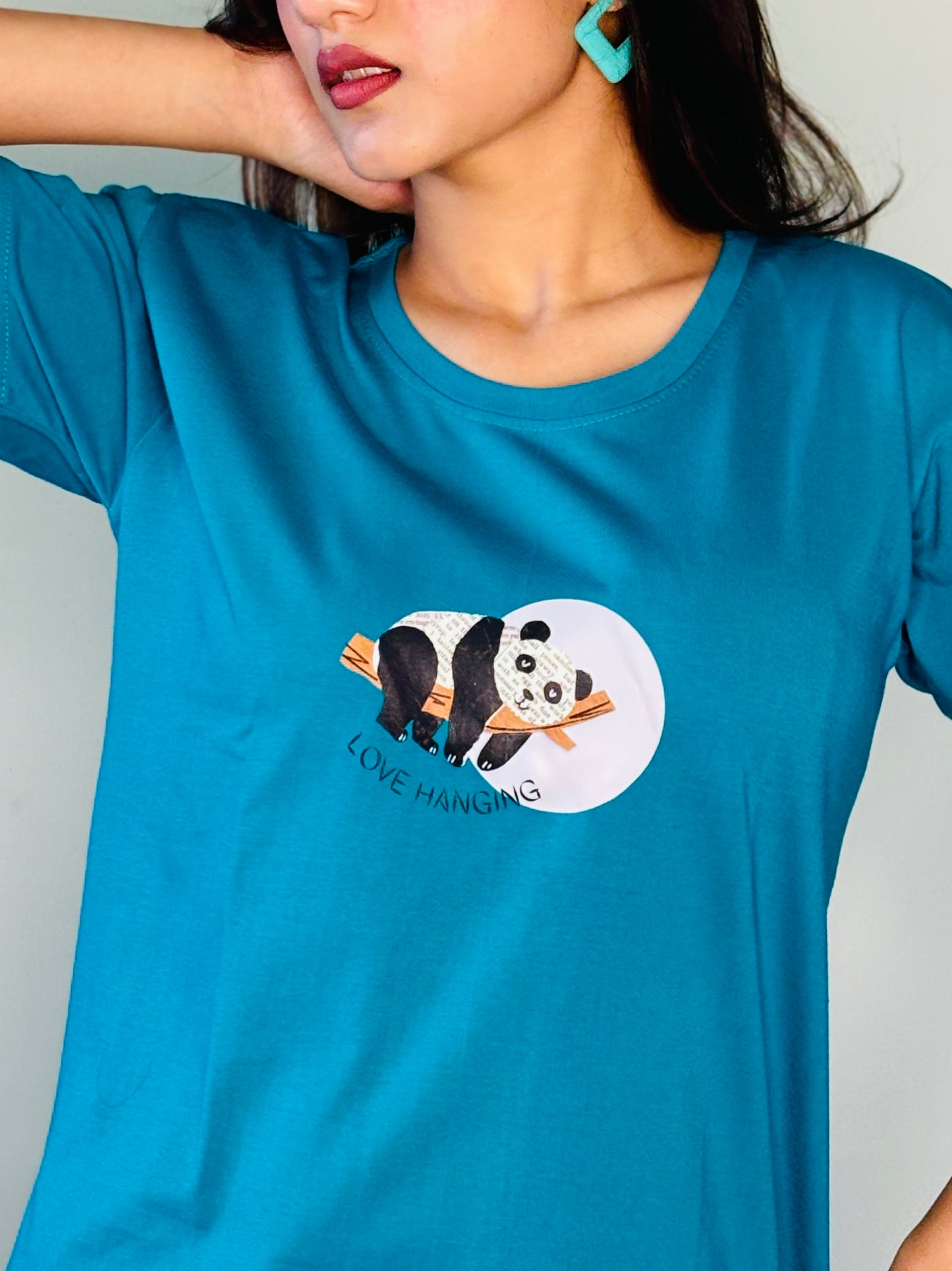 CERULEAN LAZY PANDA SHORT NIGHTY