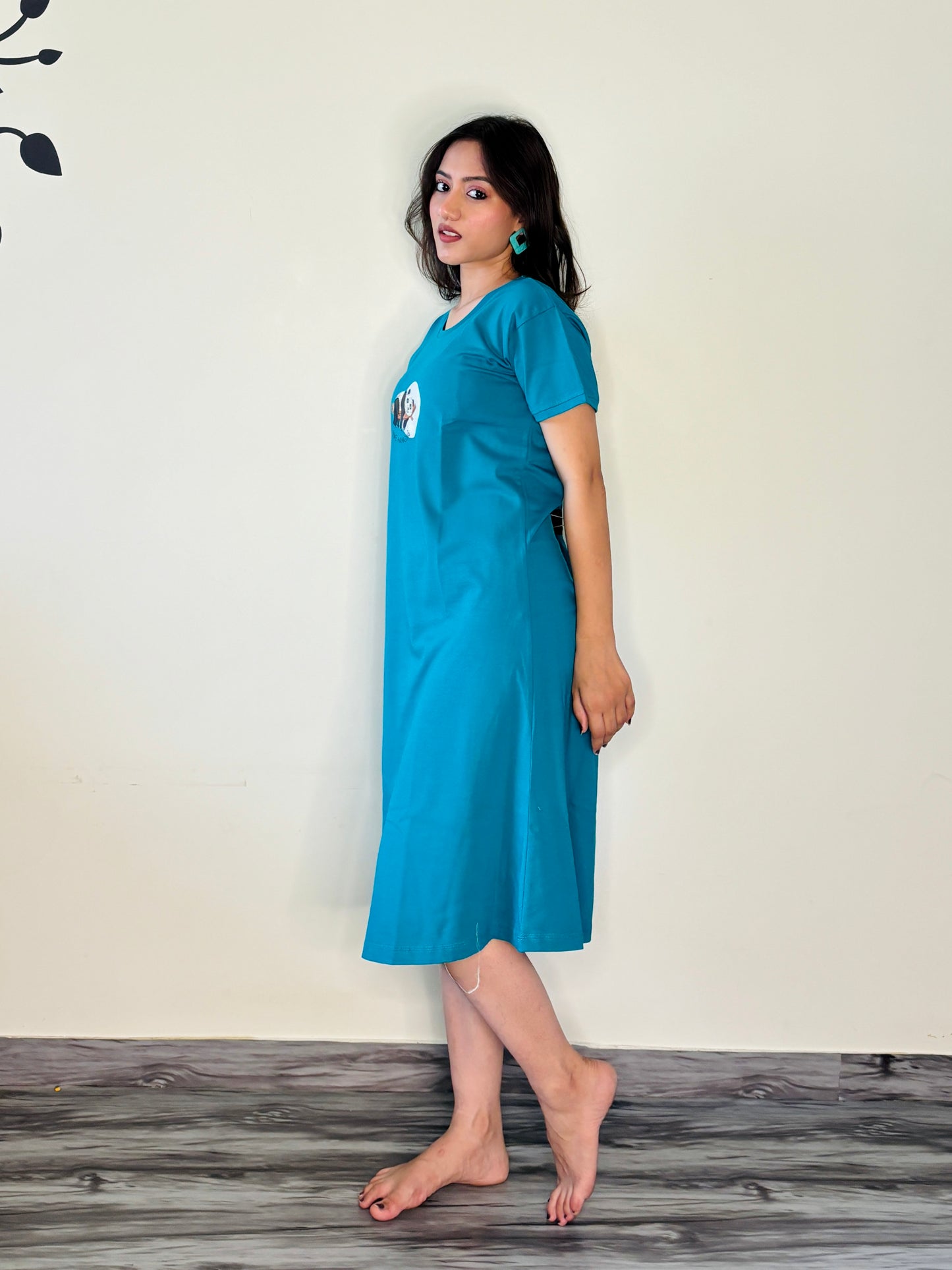 CERULEAN LAZY PANDA SHORT NIGHTY
