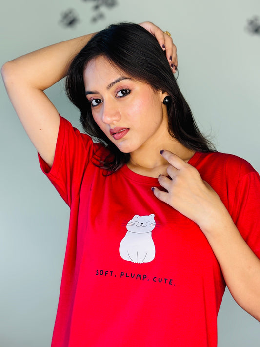 HOT RED CUTE MINI SHORT NIGHTY