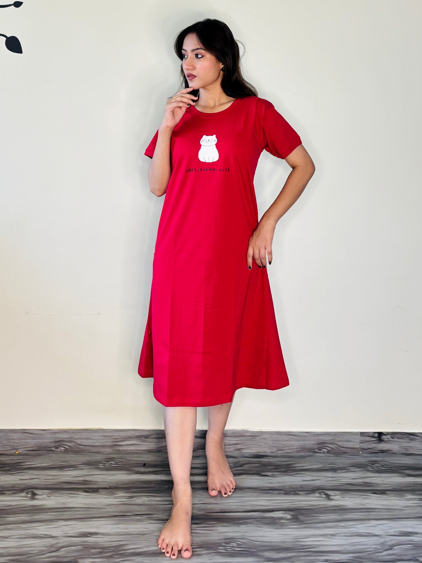 HOT RED CUTE MINI SHORT NIGHTY