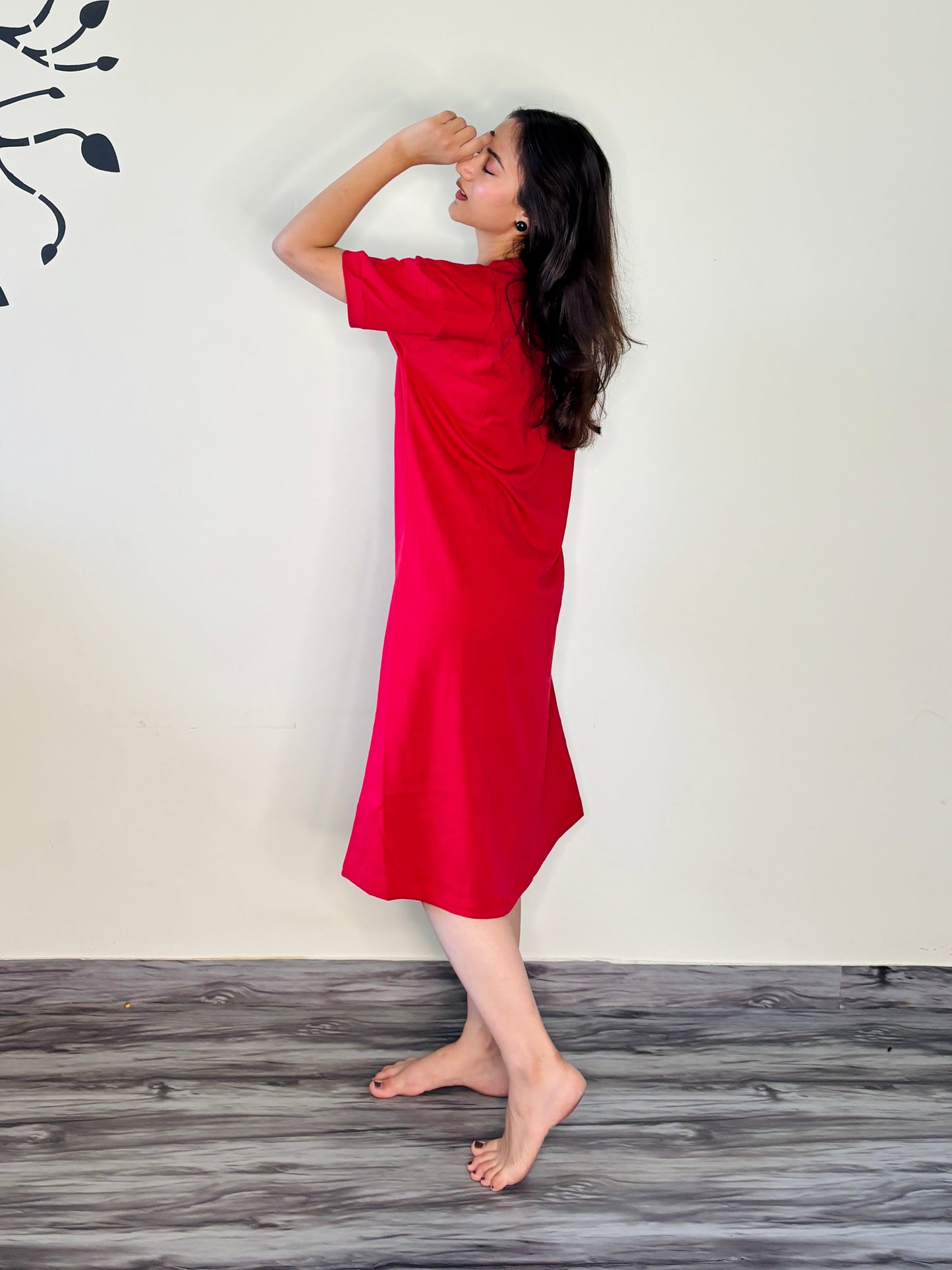 HOT RED CUTE MINI SHORT NIGHTY