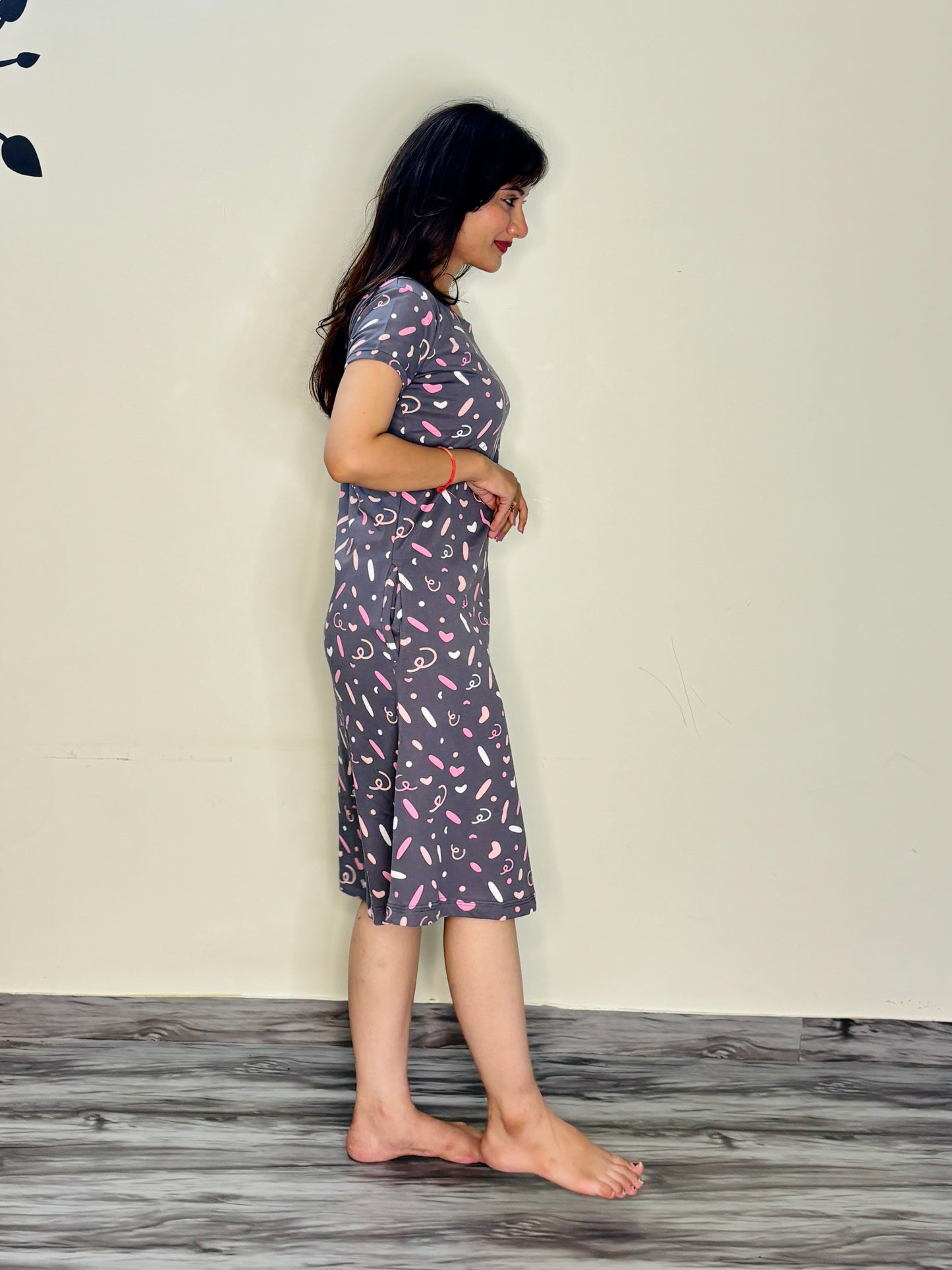 GRAPHITE CONFETTI WHIRL SHORT NIGHTY