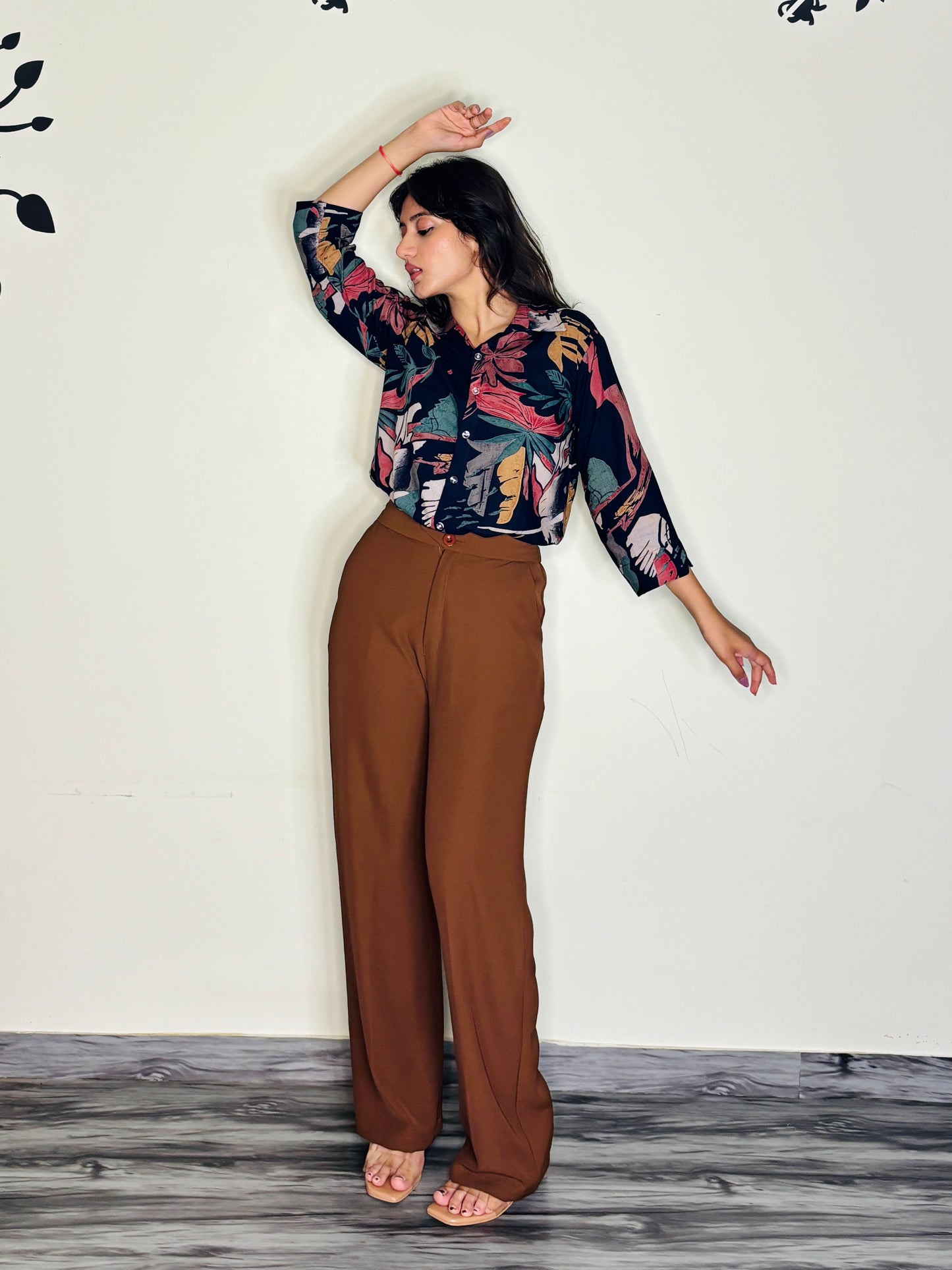 NIGHTFALL FOLIAGE RAYON SHIRT (Only Shirt)