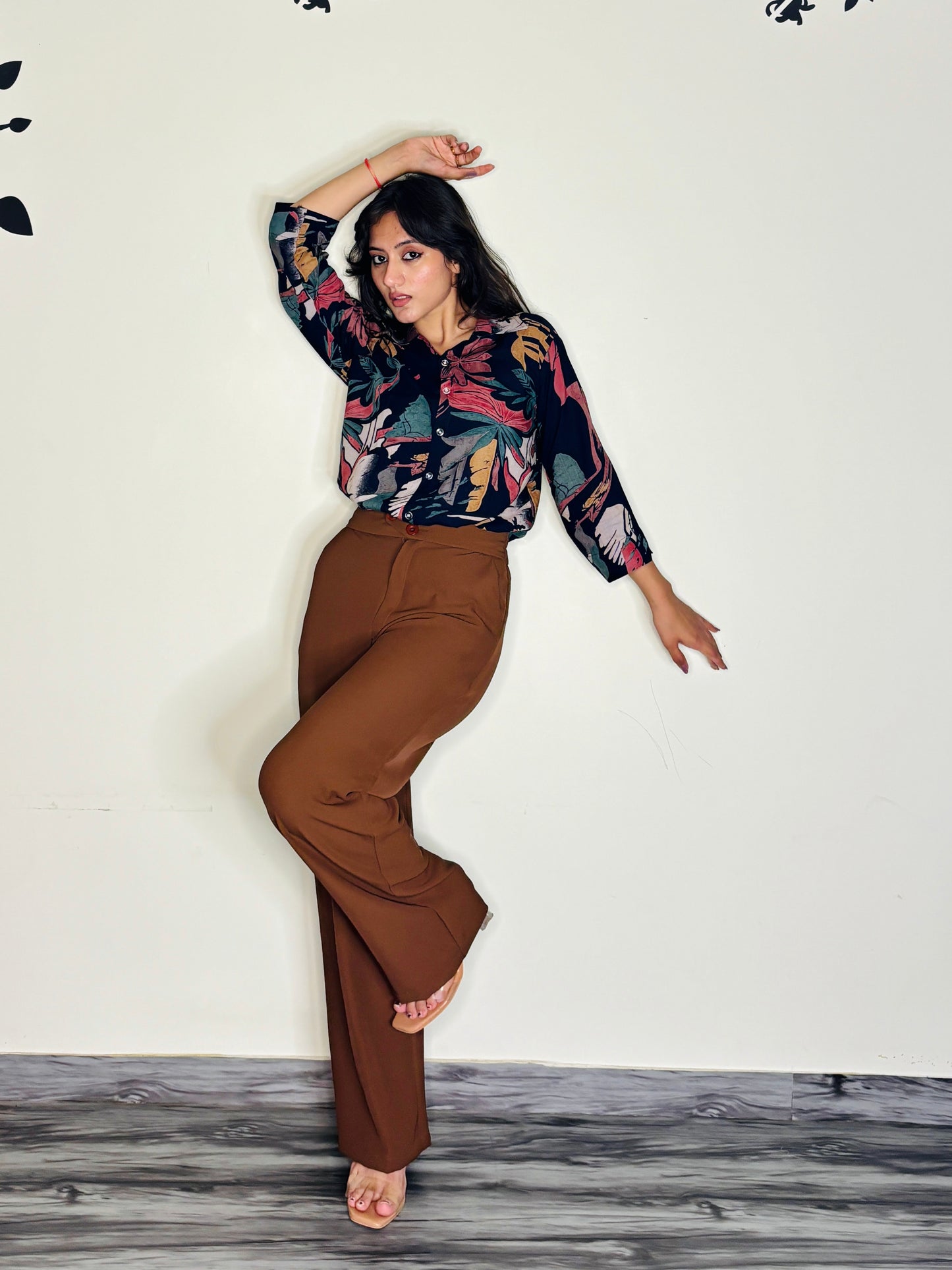 NIGHTFALL FOLIAGE RAYON SHIRT (Only Shirt)