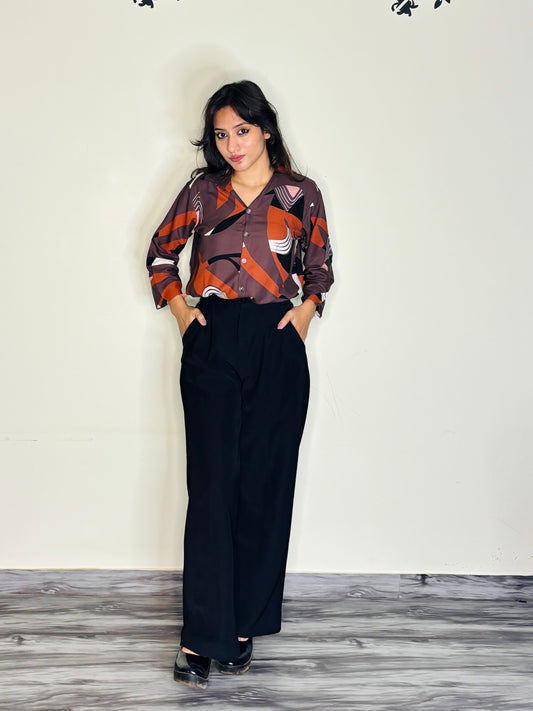 RETRO RUSH BRUNT RAYON SHIRT (Only Shirt)