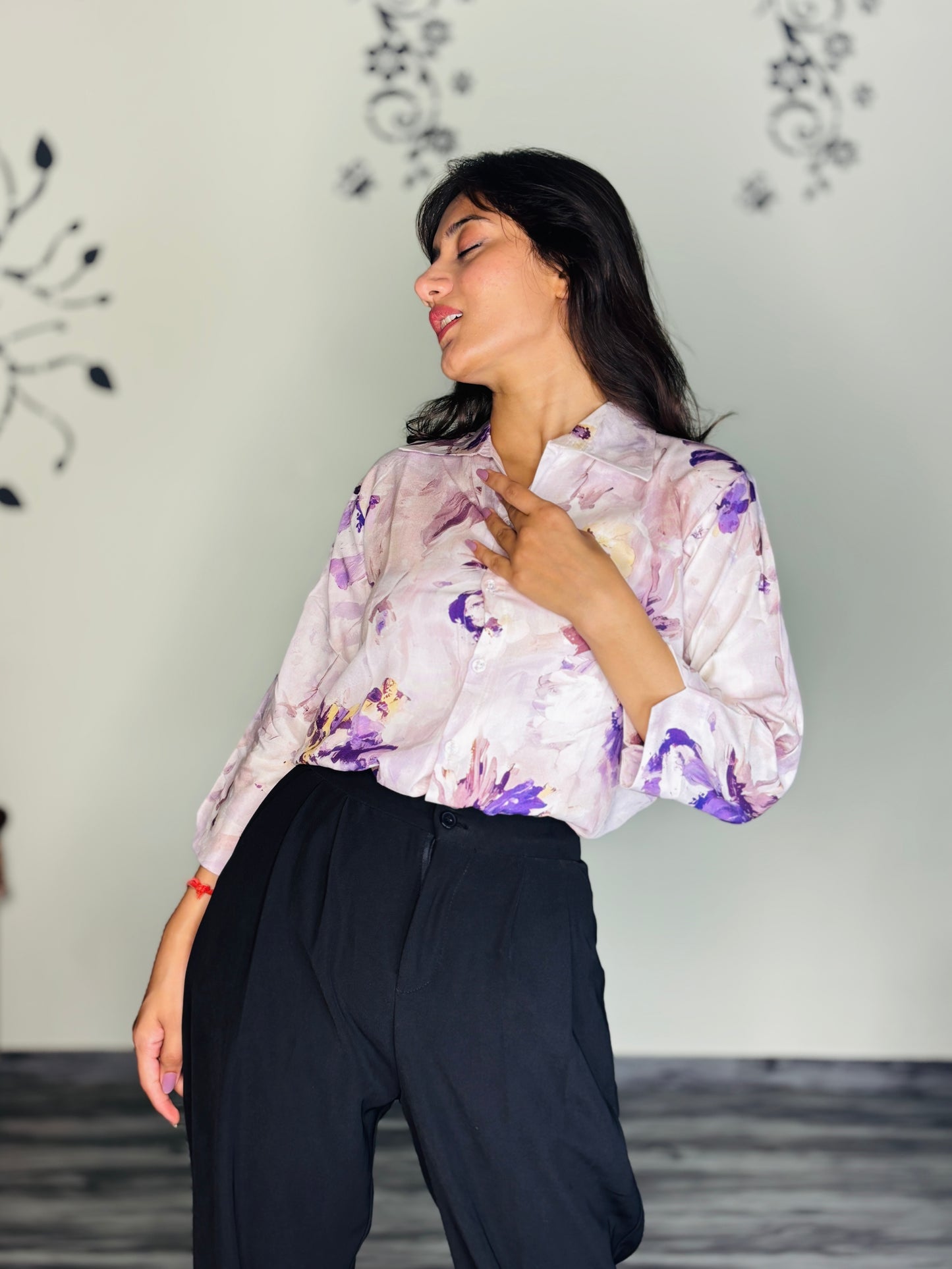 SOFT LILAC MIST RAYON SHIRT (Only Shirt)