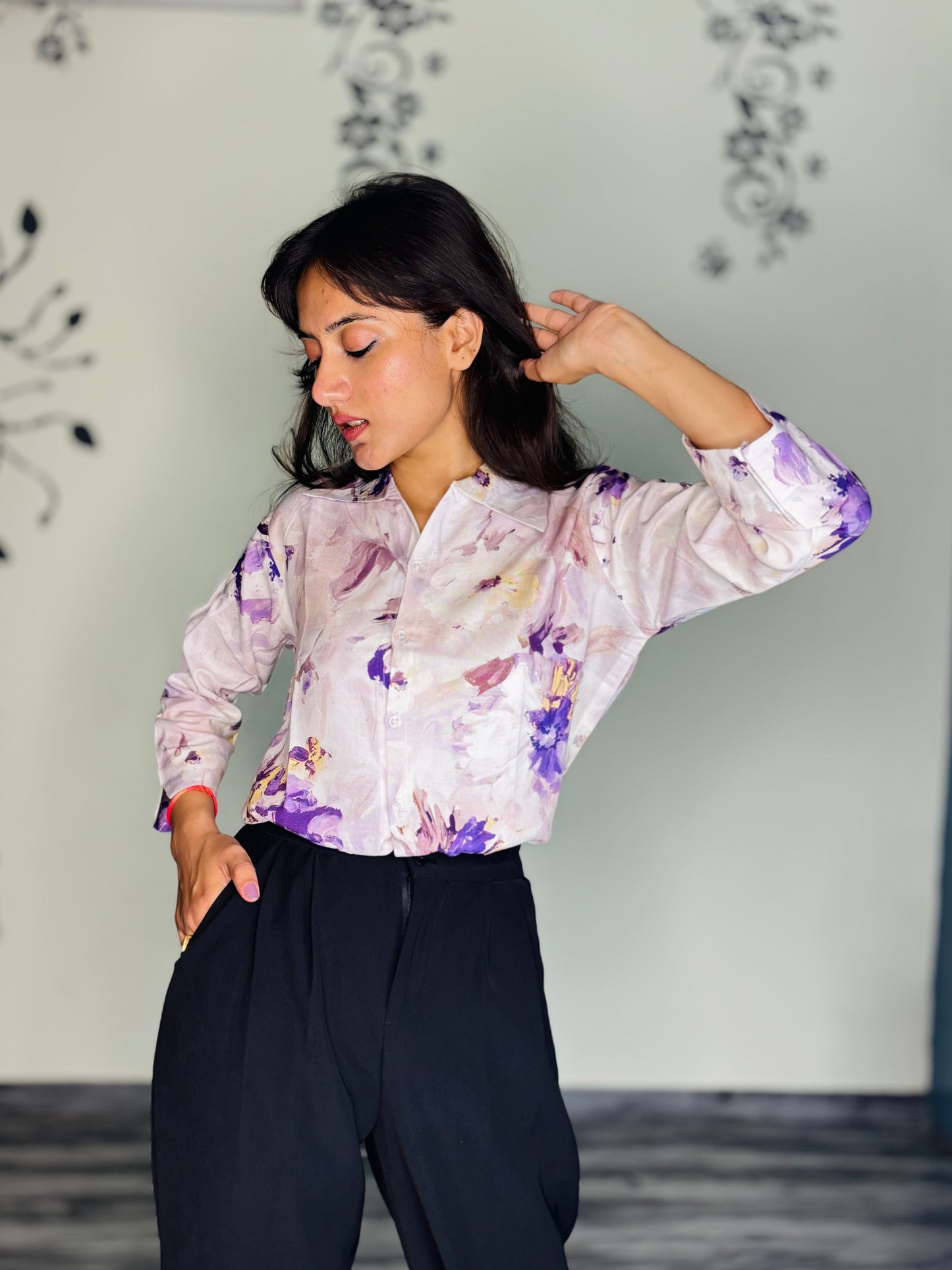 SOFT LILAC MIST RAYON SHIRT (Only Shirt)