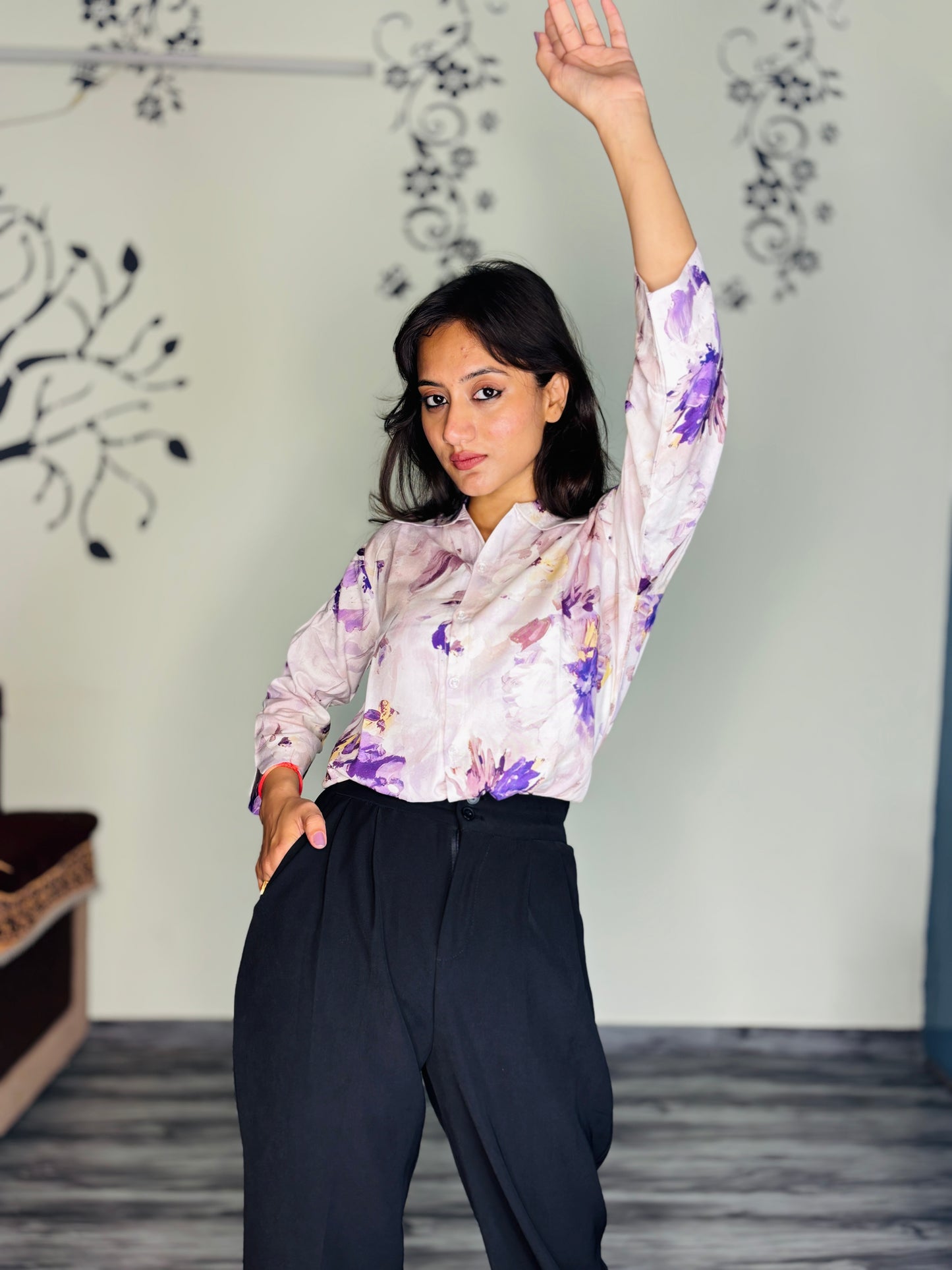 SOFT LILAC MIST RAYON SHIRT (Only Shirt)