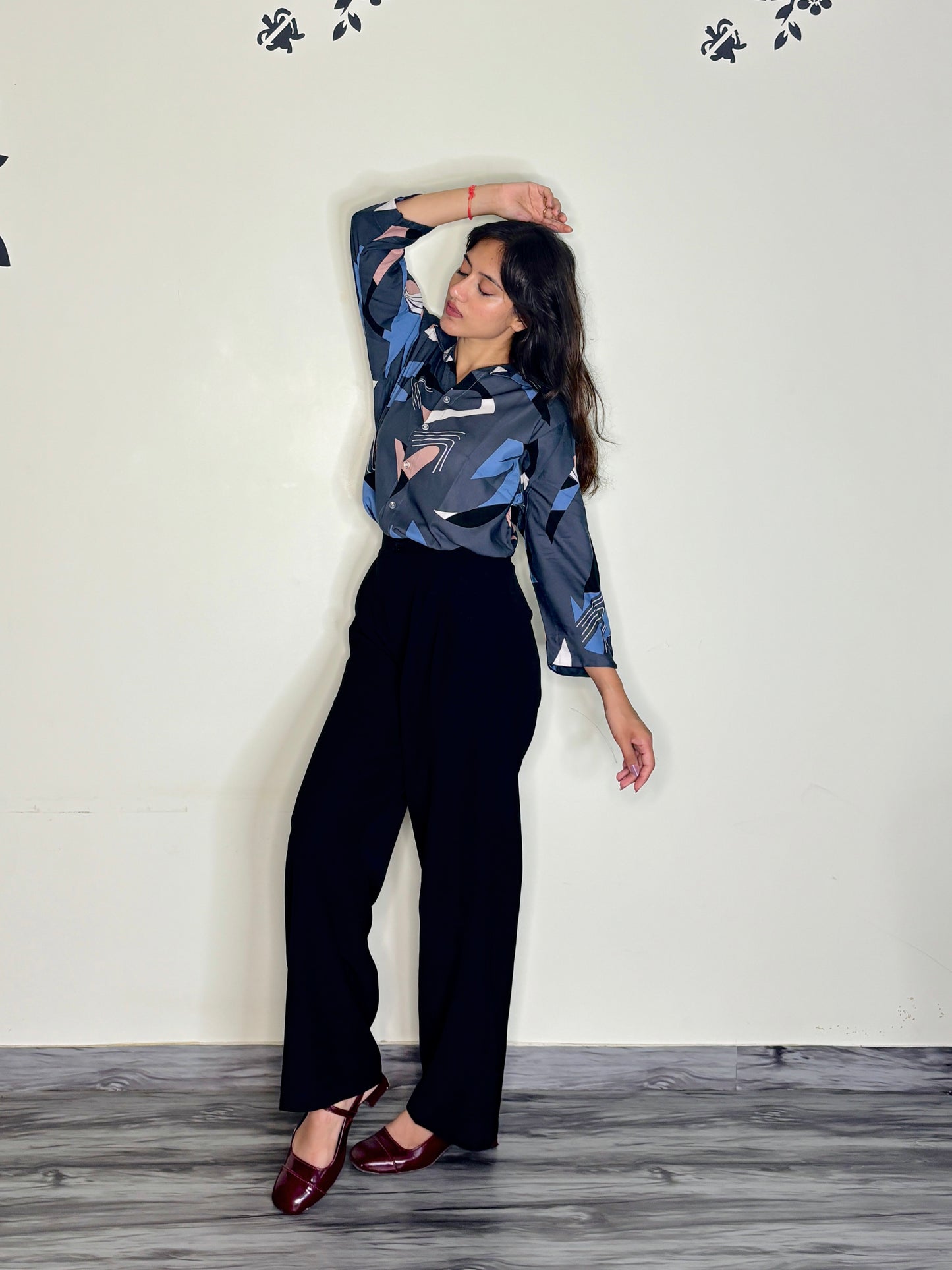 SKYLINE CURVED MOSAIC RAYON SHIRT (Only Shirt)