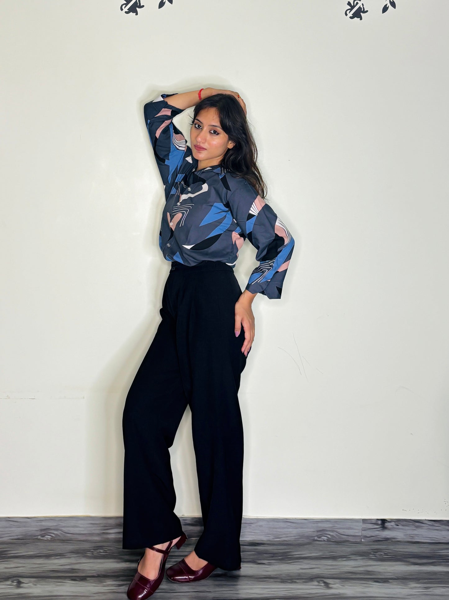 SKYLINE CURVED MOSAIC RAYON SHIRT (Only Shirt)