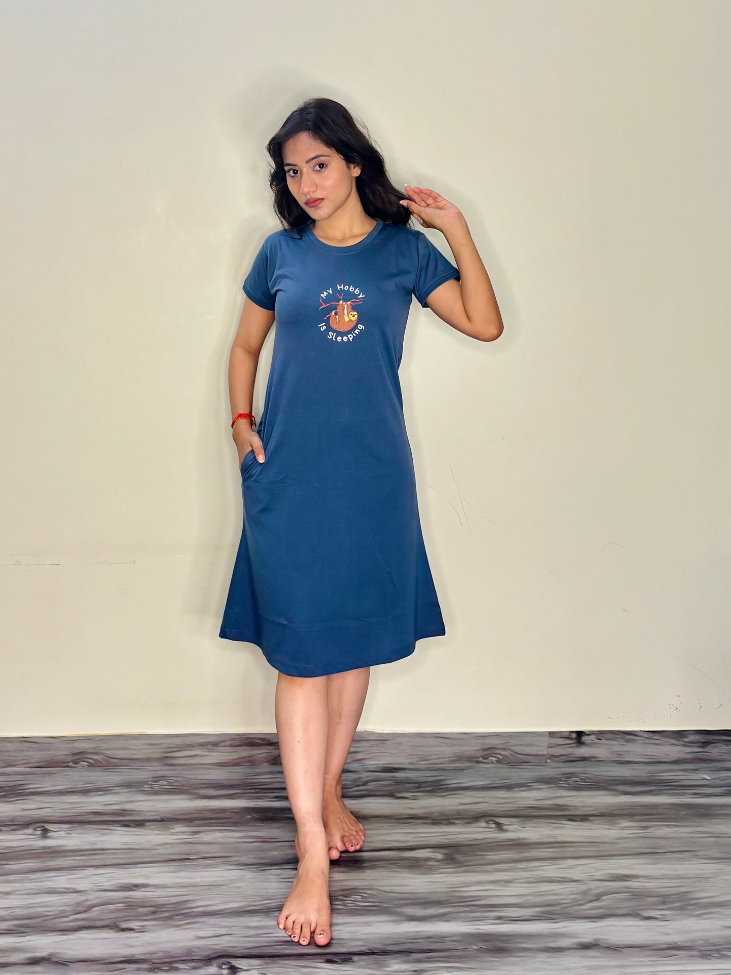 STORMY BLUE HOBBY SHORT NIGHTY