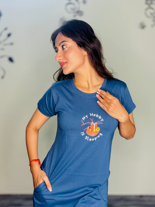 STORMY BLUE HOBBY SHORT NIGHTY