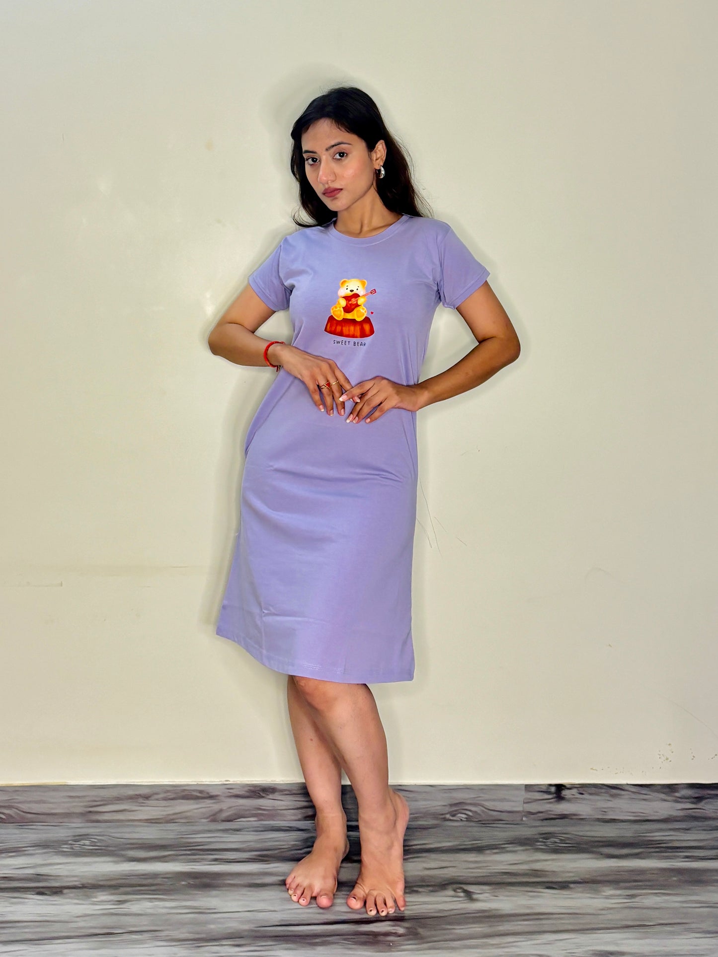 LILAC SWEET BEAR SHORT NIGHTY