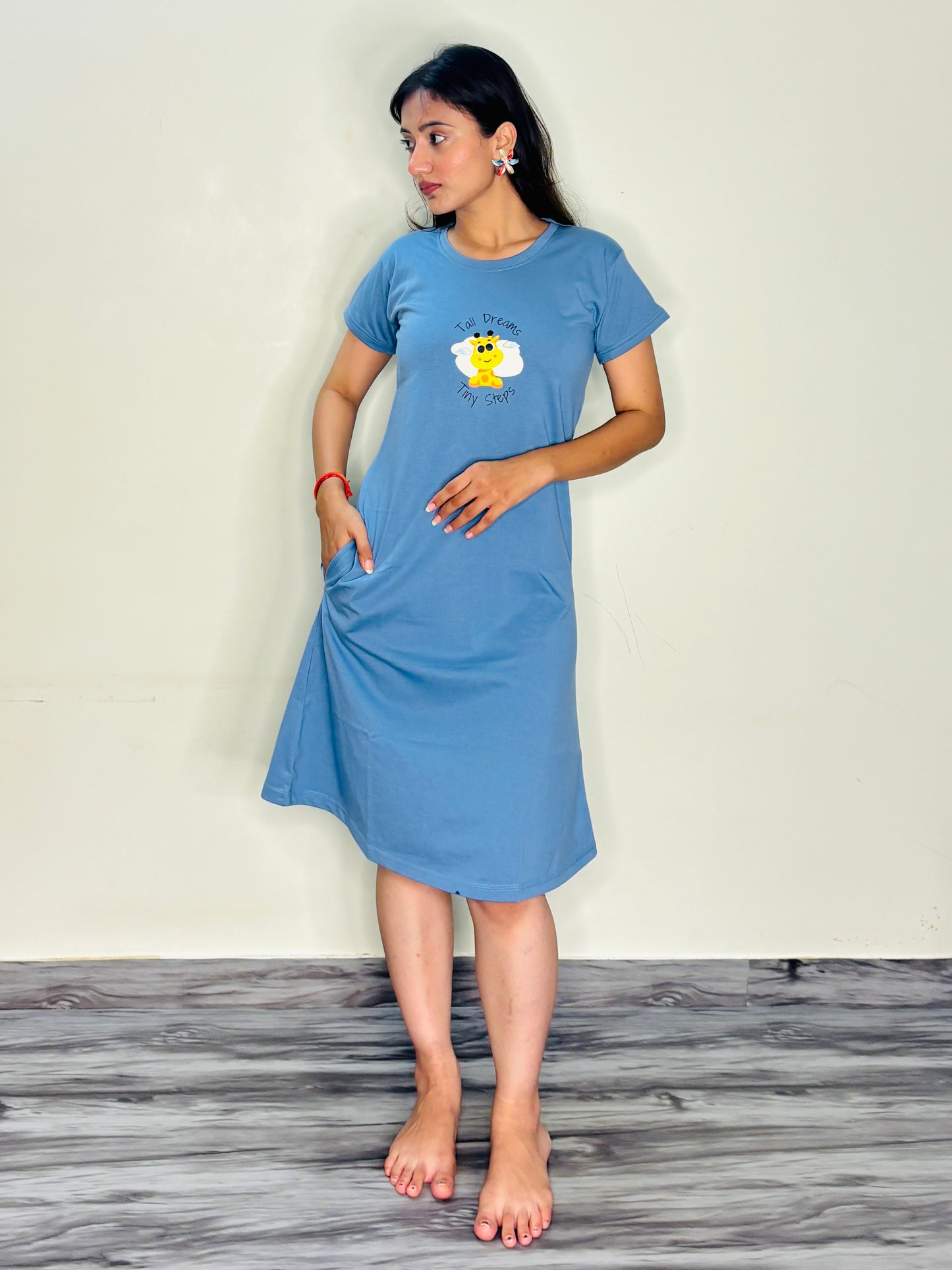 CLOUDY BLUE DREAMS SHORT NIGHTY
