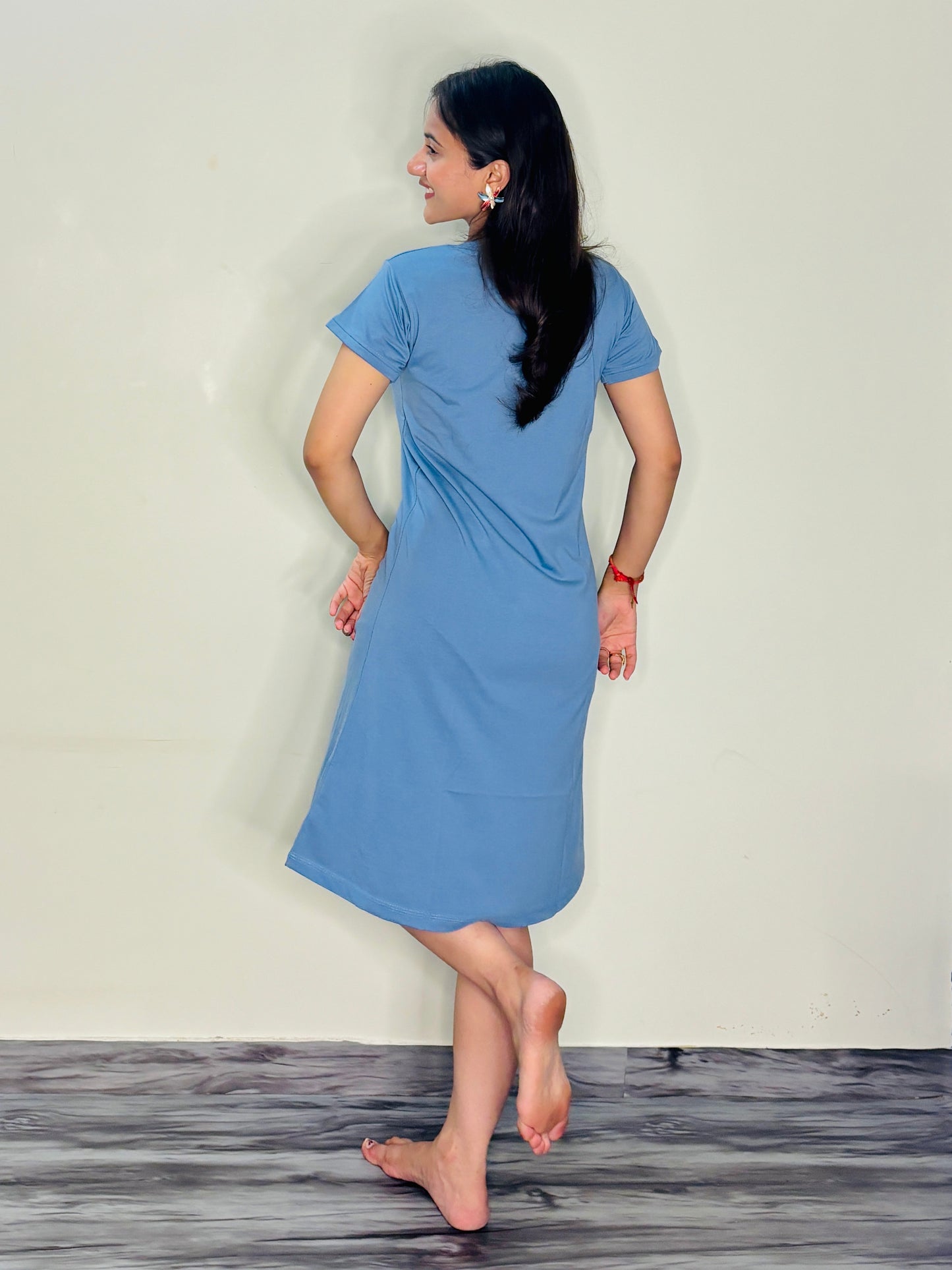CLOUDY BLUE DREAMS SHORT NIGHTY