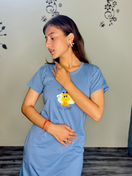 CLOUDY BLUE DREAMS SHORT NIGHTY