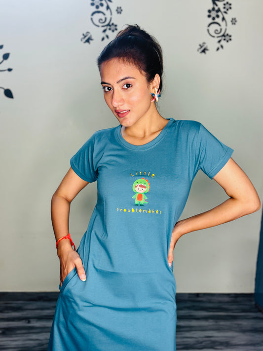 OCEAN BLUE TROUBLEMAKER SHORT NIGHTY