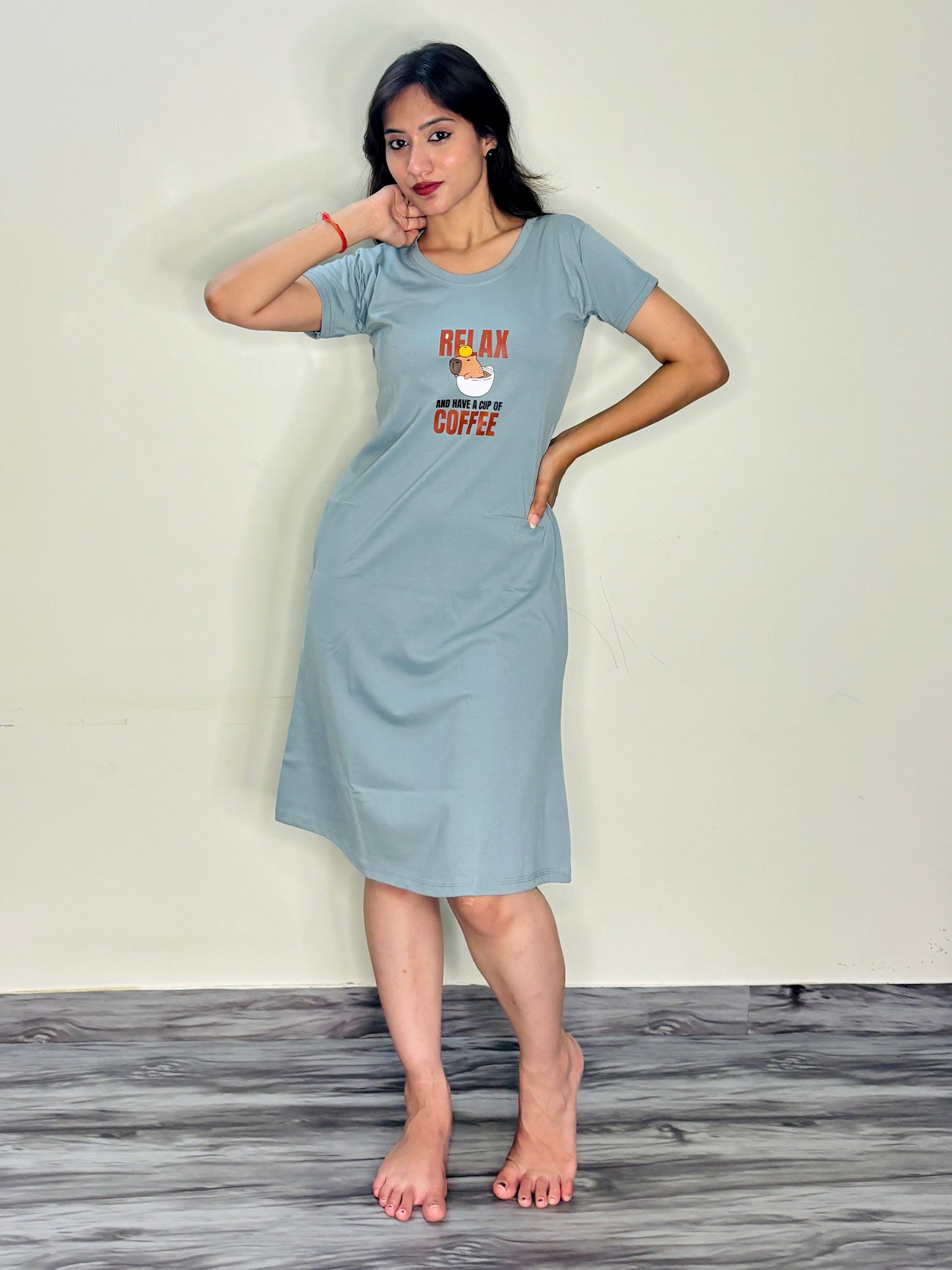 HAZY BLUEBELL RELAX SHORT NIGHTY