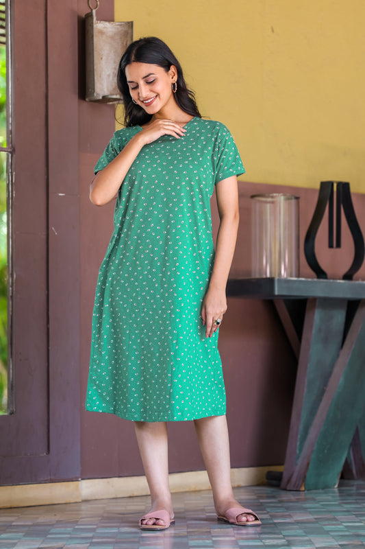 BOTTLE GREEN SHORT NIGHTY