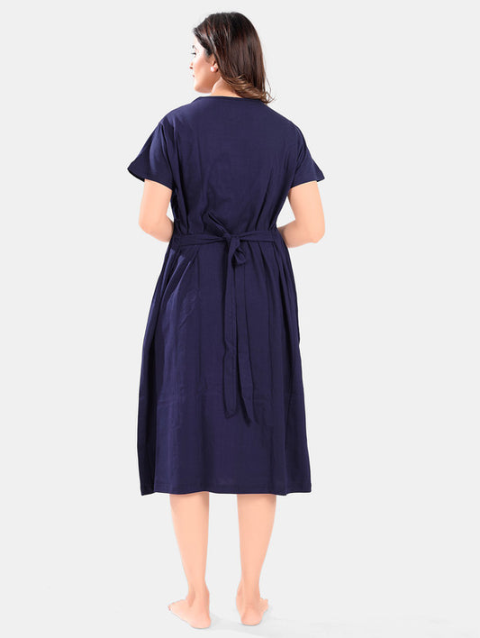 MATERNITY GOWN NAVY AR