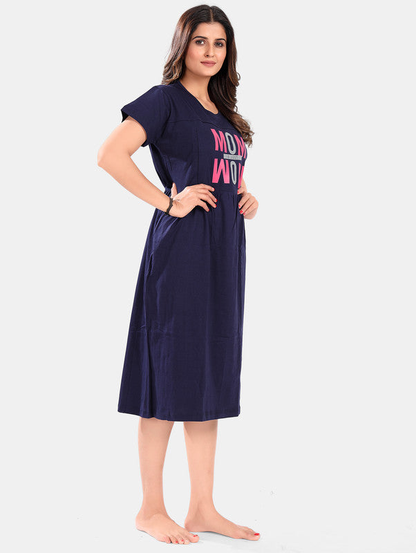 MATERNITY GOWN NAVY AR