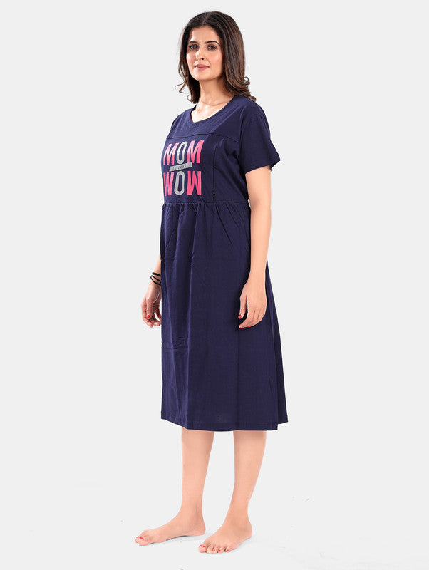 MATERNITY GOWN NAVY AR