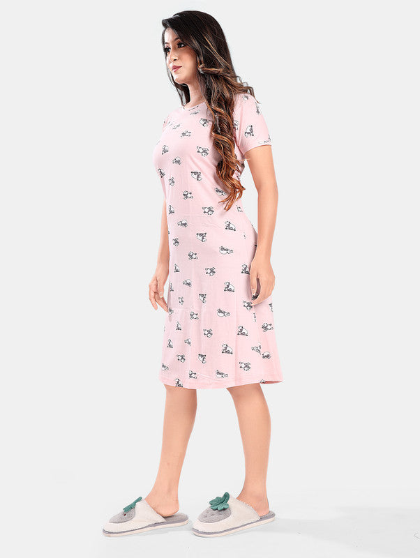 BABY PINK PANDA SHORT NIGHTY