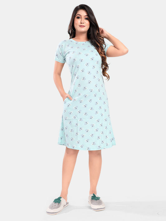 ICE BLUE PANDA SHORT NIGHTY