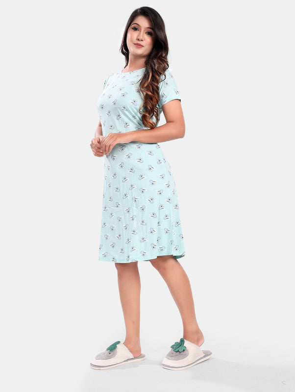 ICE BLUE PANDA SHORT NIGHTY