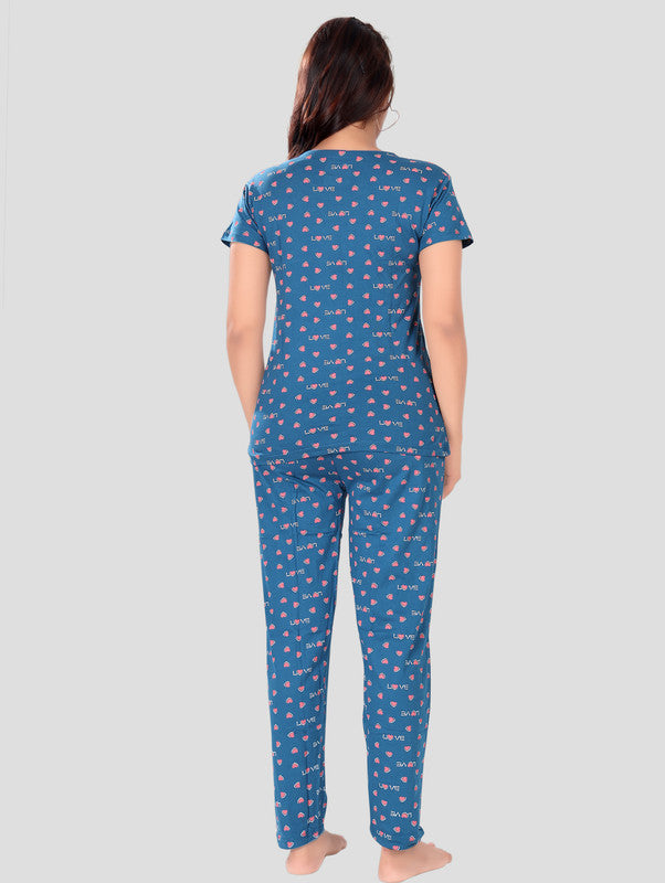 BLUE LOVE HEART CO-ORD SET