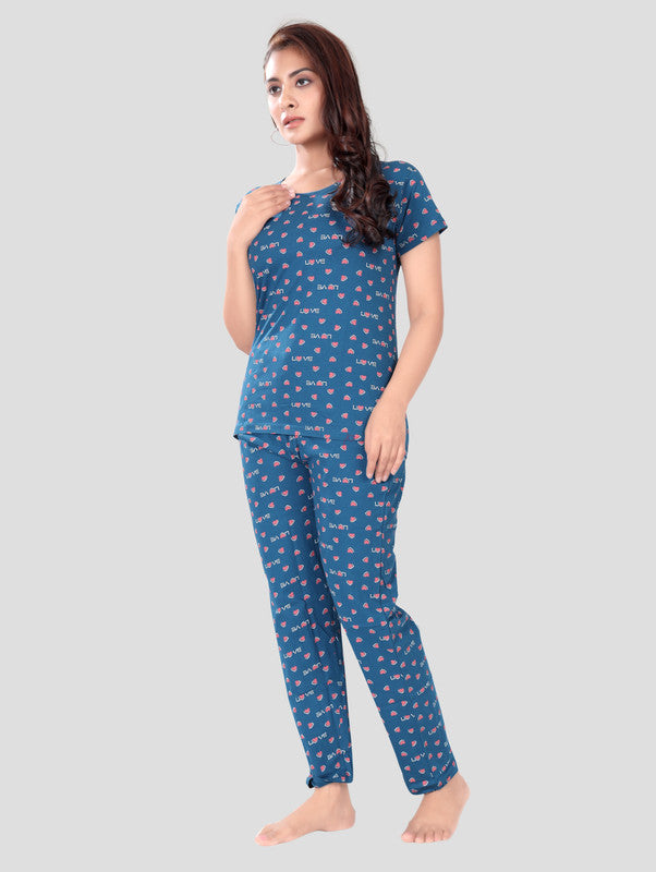 BLUE LOVE HEART CO-ORD SET
