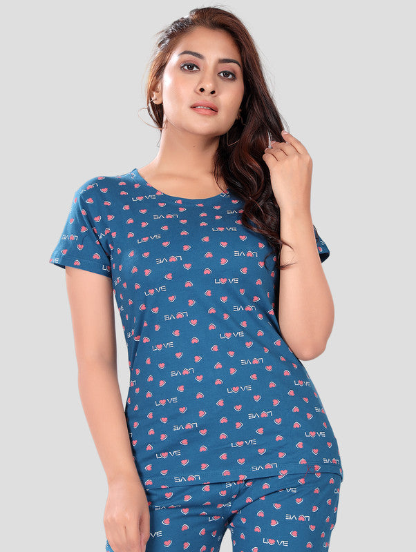 BLUE LOVE HEART CO-ORD SET