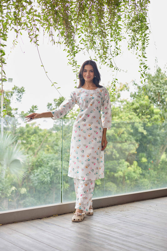 VANILLA WHITE ORCHID CO-ORD SET