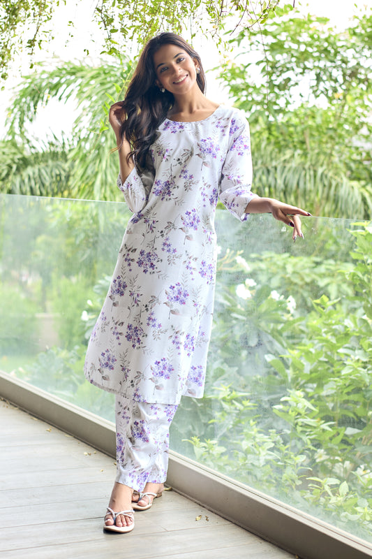 PEARL FROSTY LAVENDER CO-ORD SET