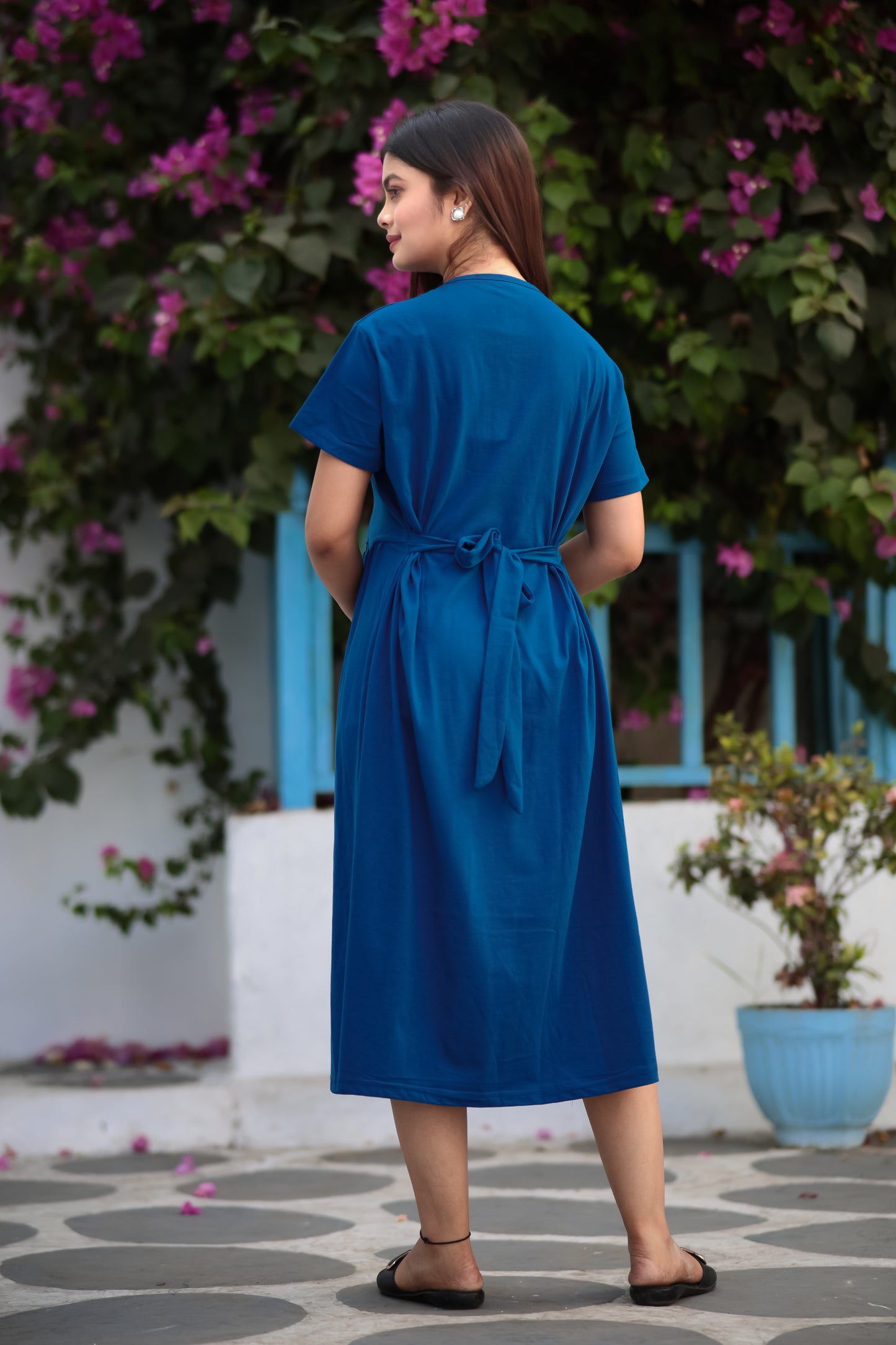 BE HAPPY PEACOCK BLUE MATERNITY