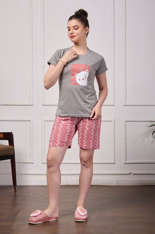 KITTY WAVES SHORT SLEEP SET