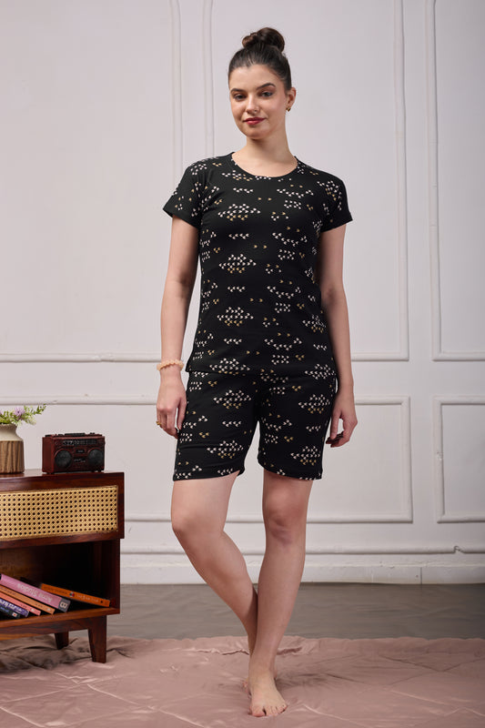 MICRO CHEVRON SHORT SLEEP SET