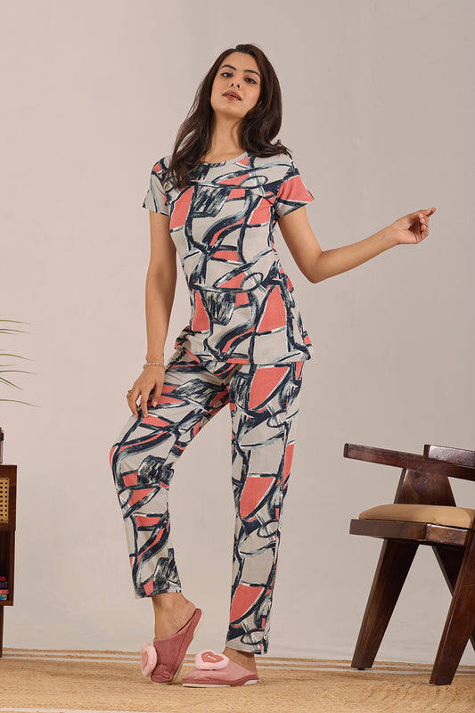 CO-ORD SET CANVAS URBAN STROKE