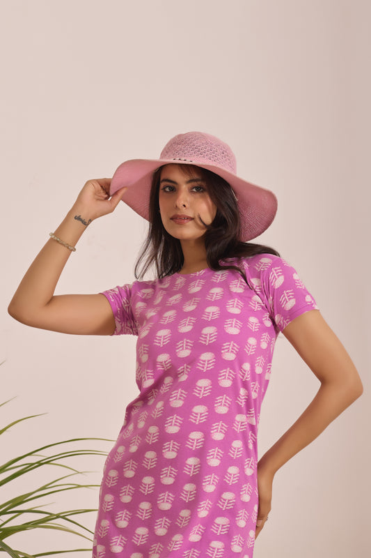 ROSETTE LEAF MOTIF SHORT NIGHTY