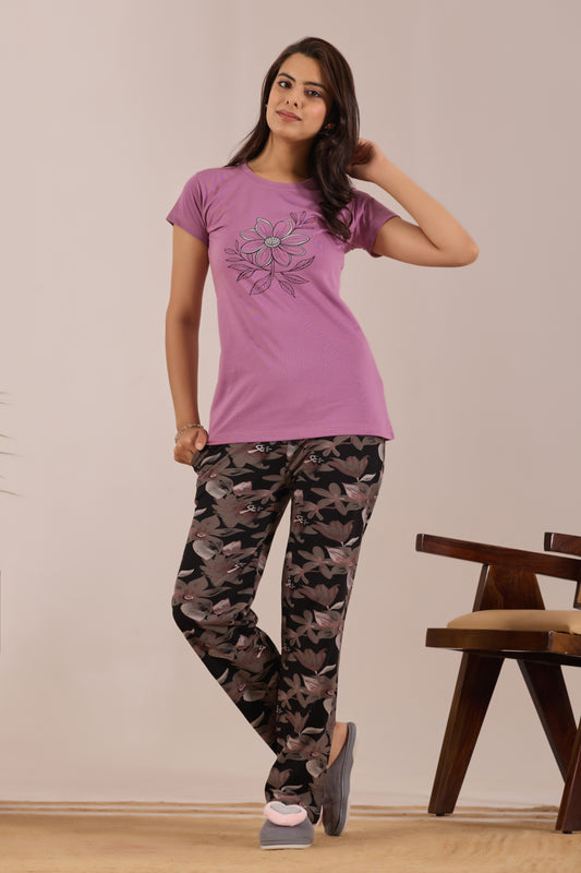 CELESTE MIDNIGHT FLOWER LOUNGE WEAR