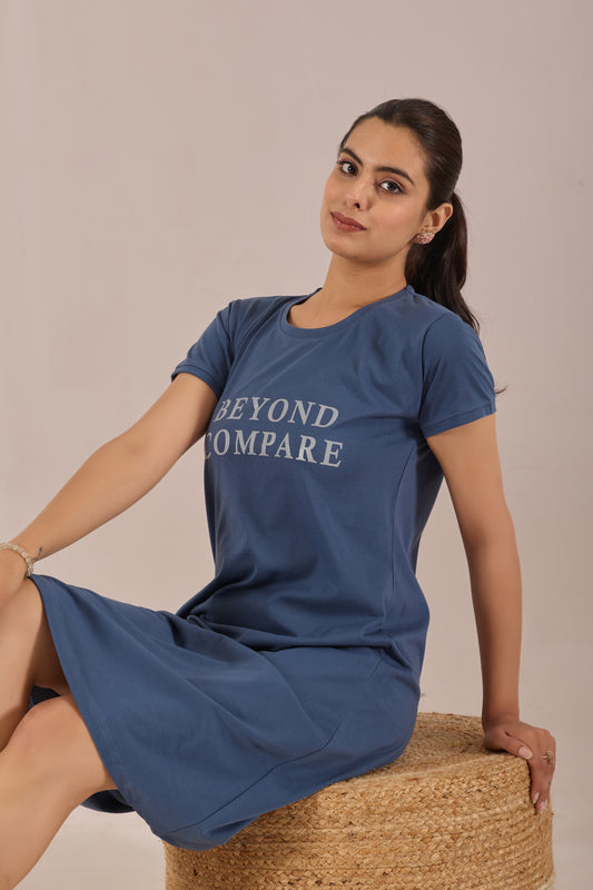 SLATE BLUE BEYOND COMPARE SHORT NIGHTY