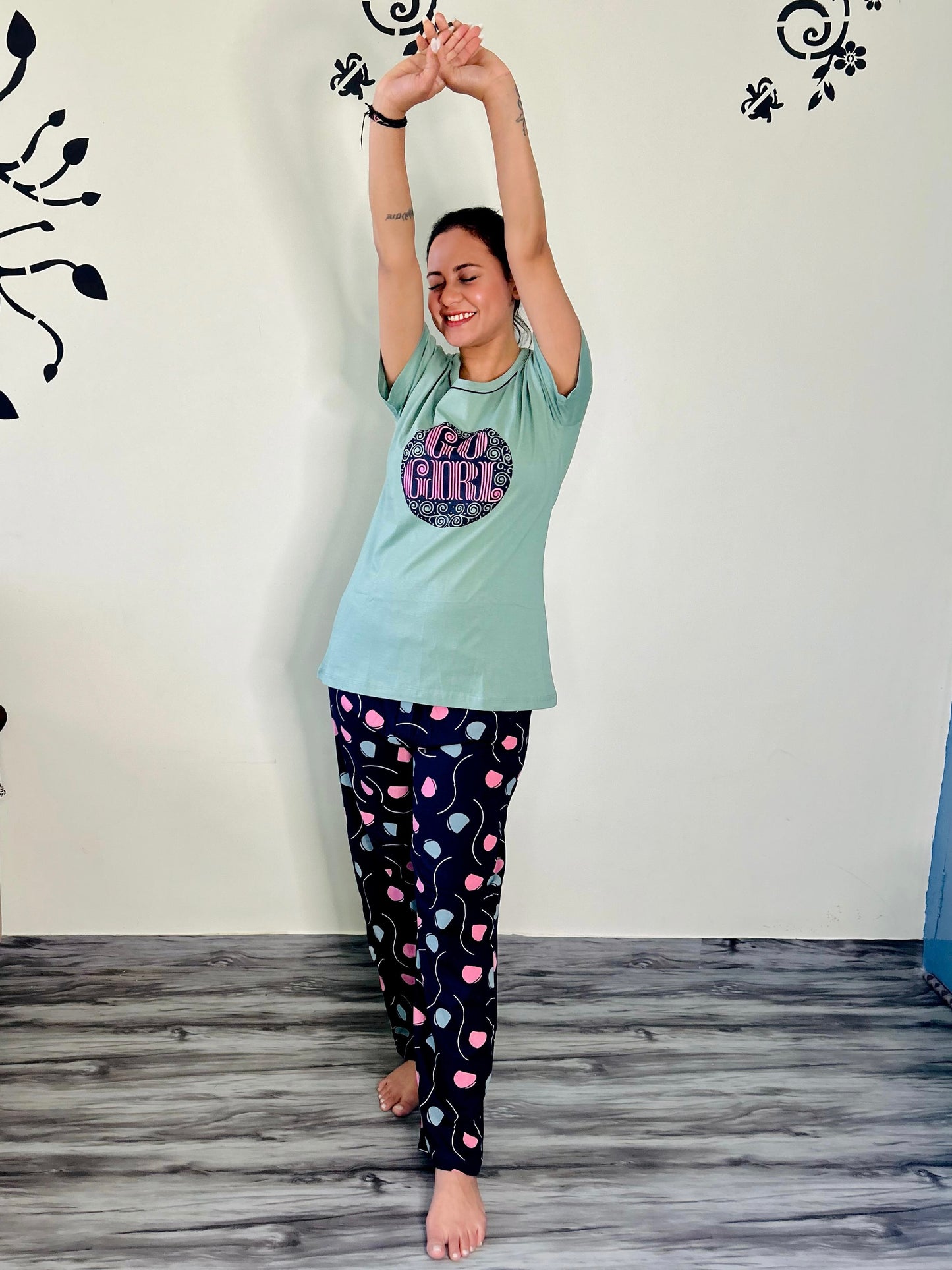 GO GIRL ULTRAMARINE GREEN LOUNGEWEAR