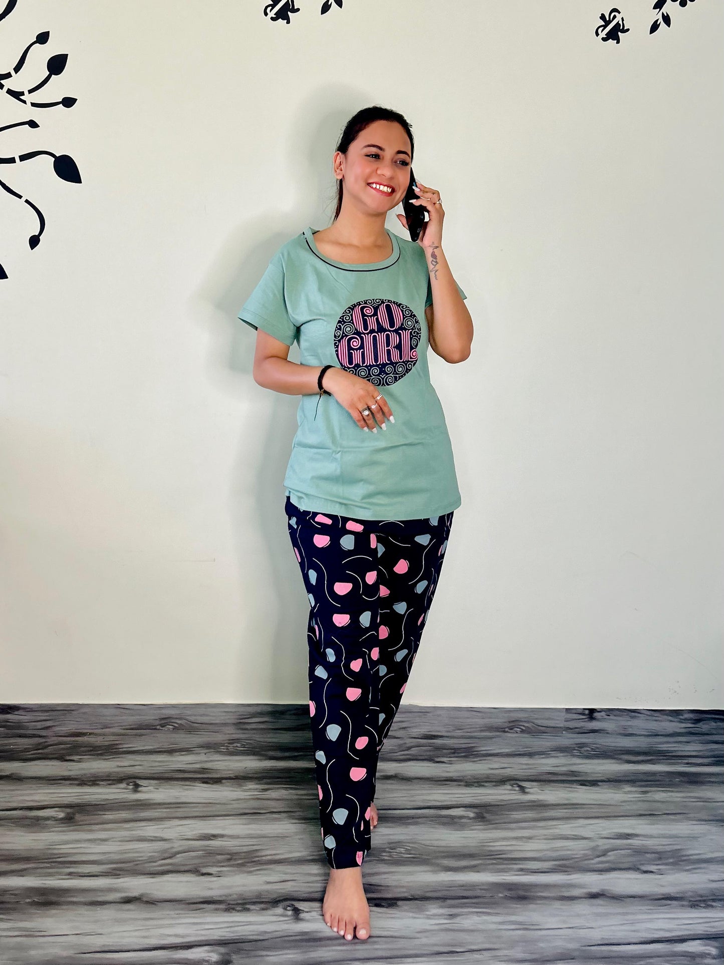 GO GIRL ULTRAMARINE GREEN LOUNGEWEAR