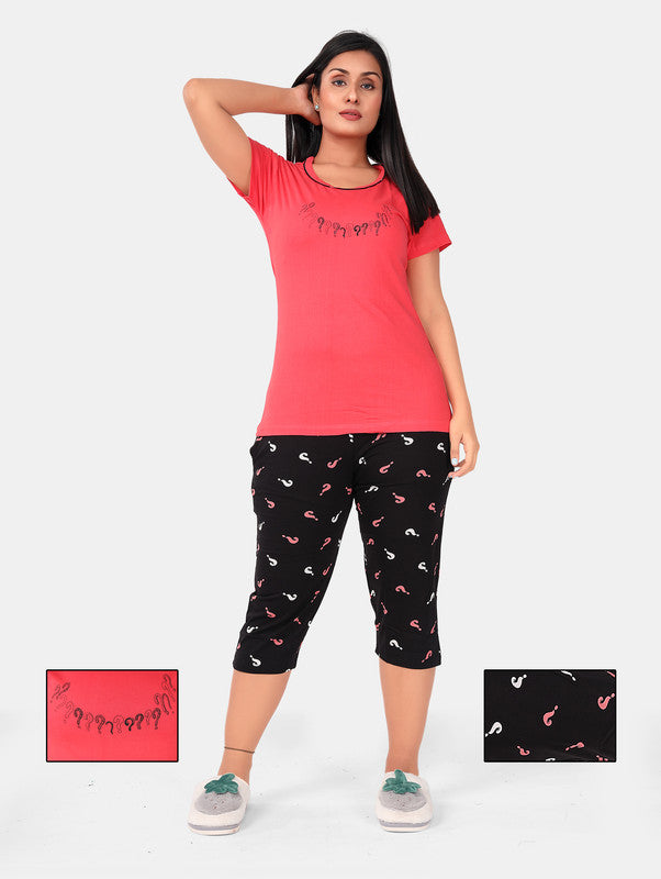 QUESTION MARK CAPRI SET