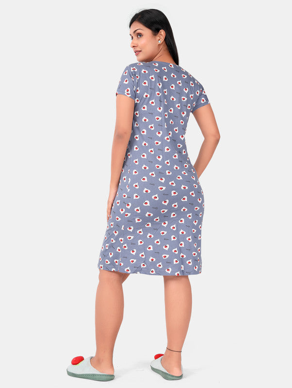 BLUE STRAWBERRY SHORT NIGHTY