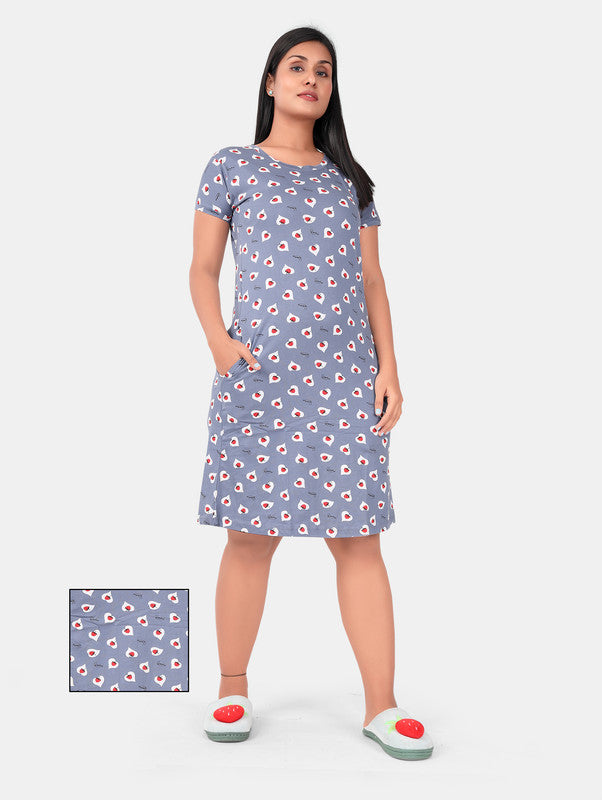 BLUE STRAWBERRY SHORT NIGHTY