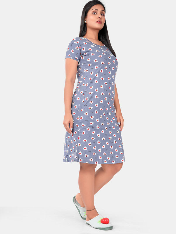 BLUE STRAWBERRY SHORT NIGHTY